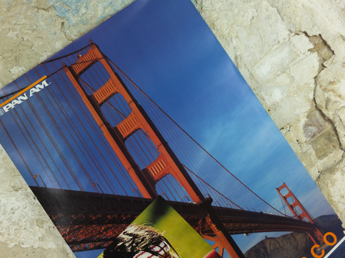 1983 Pan Am Poster, San Francisco, Golden Gate Bridge Travel Poster, Chenault Inc. P‑430, travel wall art decor