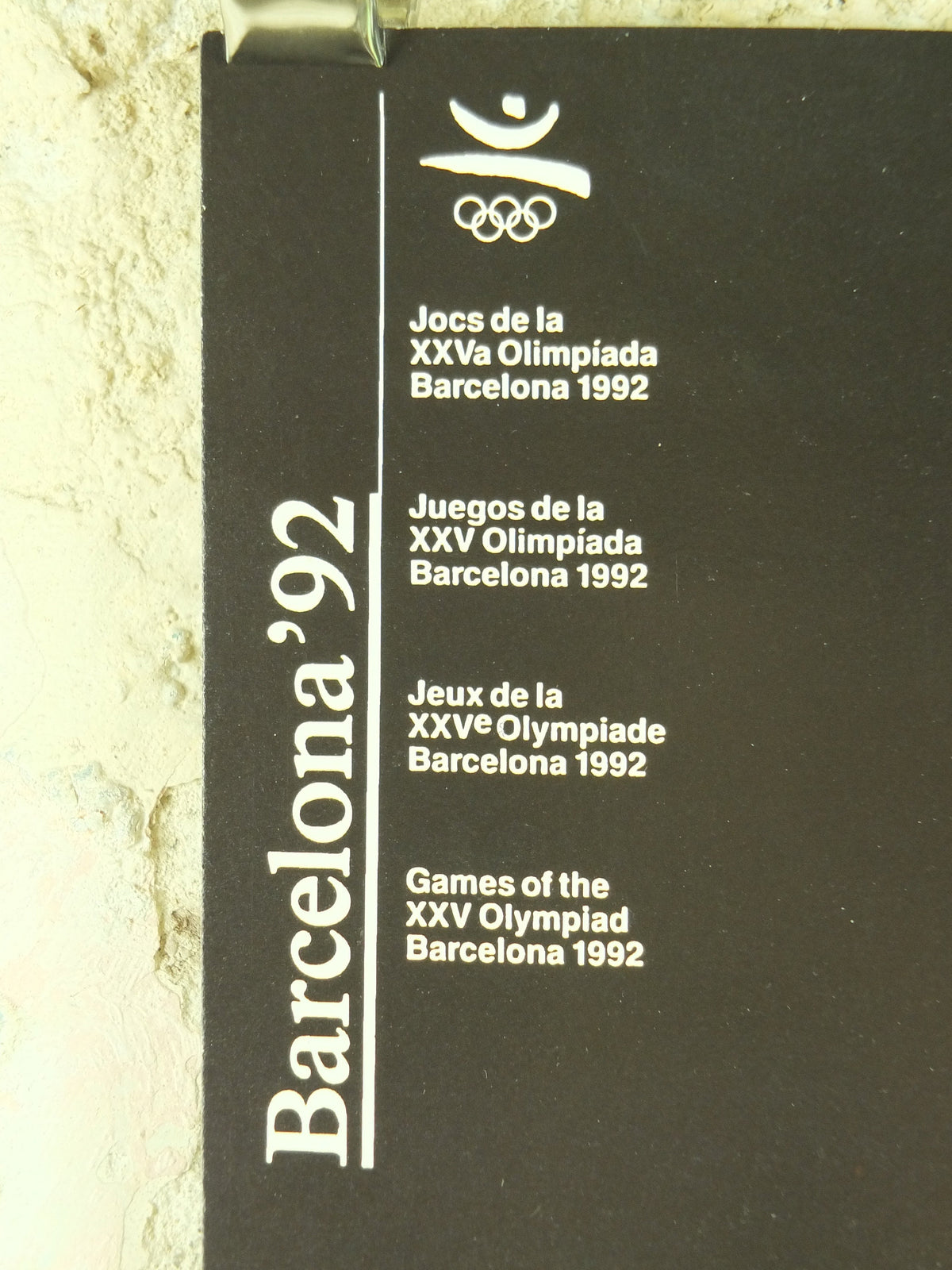 Original Vintage Olympic Spanish Barcelona 1992 Badminton Poster shuttlecock NASA world Olympiad sport wall art 1990s