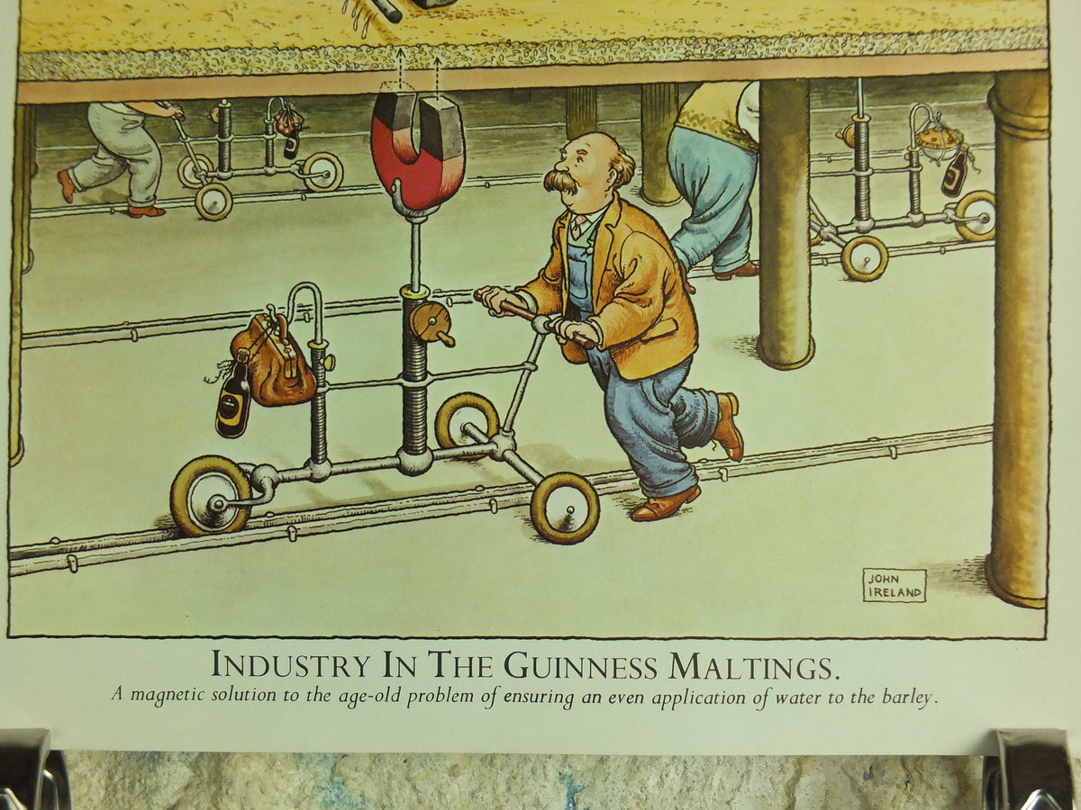 Original Vintage Gentle Art of Making Guinness Poster Industry in the Maltings advertising ale Irish stout beer print wall art retro 1980s