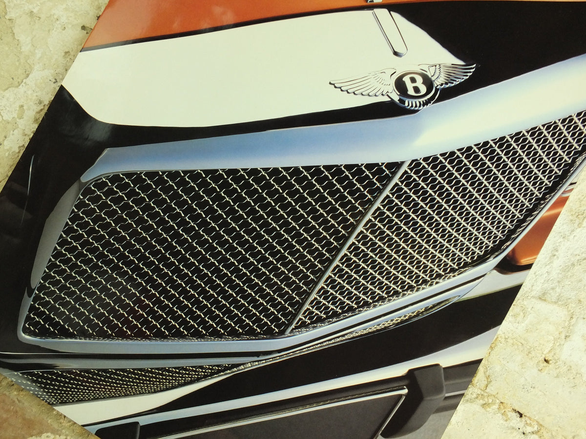 Original Vintage British Bentley Grill Poster luxury brand design car sports power deluxe advertising print wall art 1990s