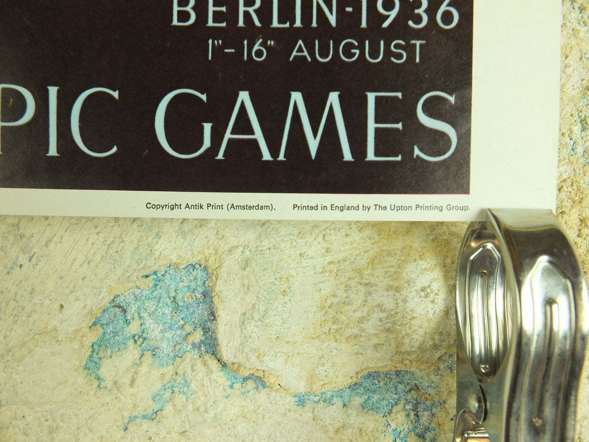 Vintage Olympic Games Berlin Germany Poster rings sports sport international summer wall art reprint 1970s