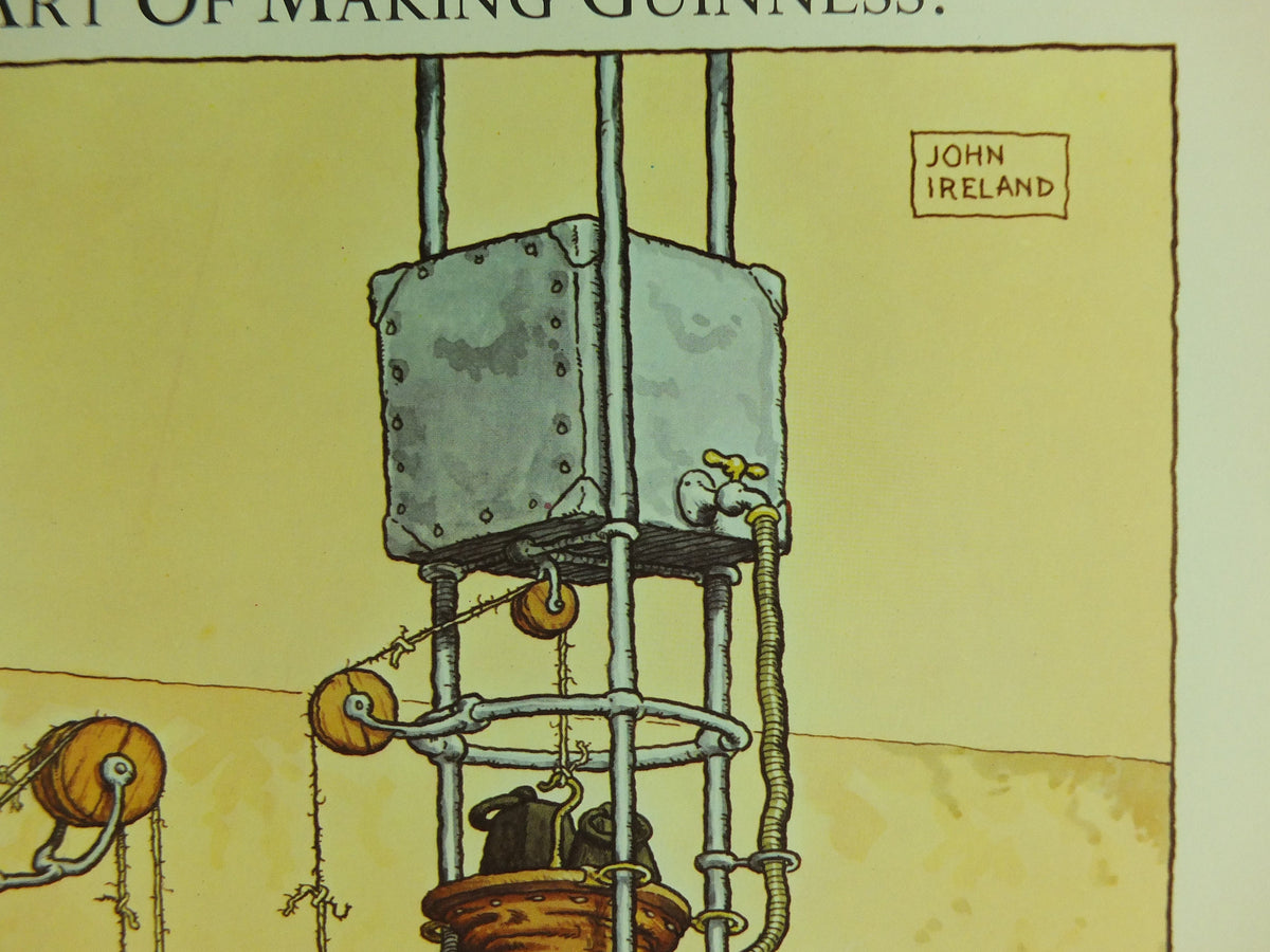 Original Vintage Gentle Art of Making Guinness Poster Bottling the Guinness advertising ale Irish stout beer print wall art retro 1980s