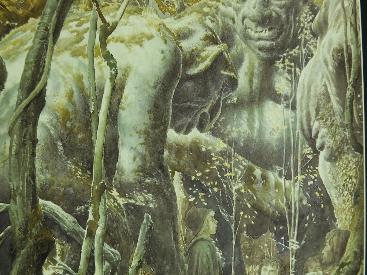 1999 The Stone Trolls Poster, by Alan Lee, Vintage Lord of the Rings, Tolkien, Fellowship of the Ring, illustration print wall art decor