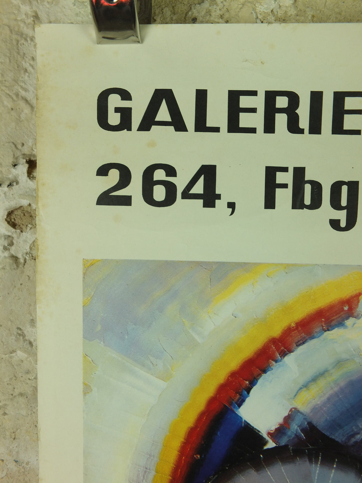 Vintage Paolo Polimeno Poster, 1964 Paris exhibition, Iranian painter, wall art, 1960s