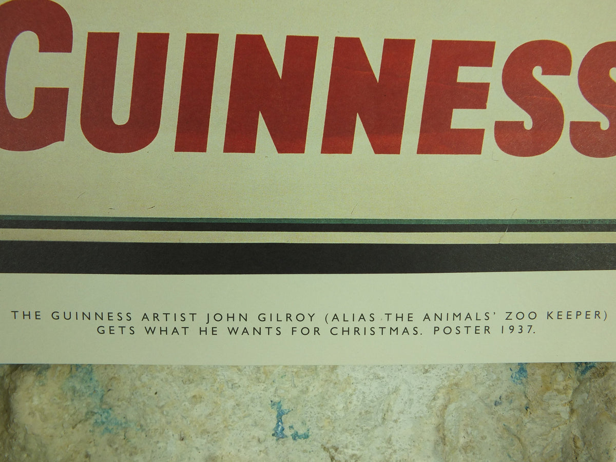 My Goodness My Guinness Poster, by John Gilroy 1937, My Goodness My Christmas Guinness, Advertising campaign Wall art retro 1990s
