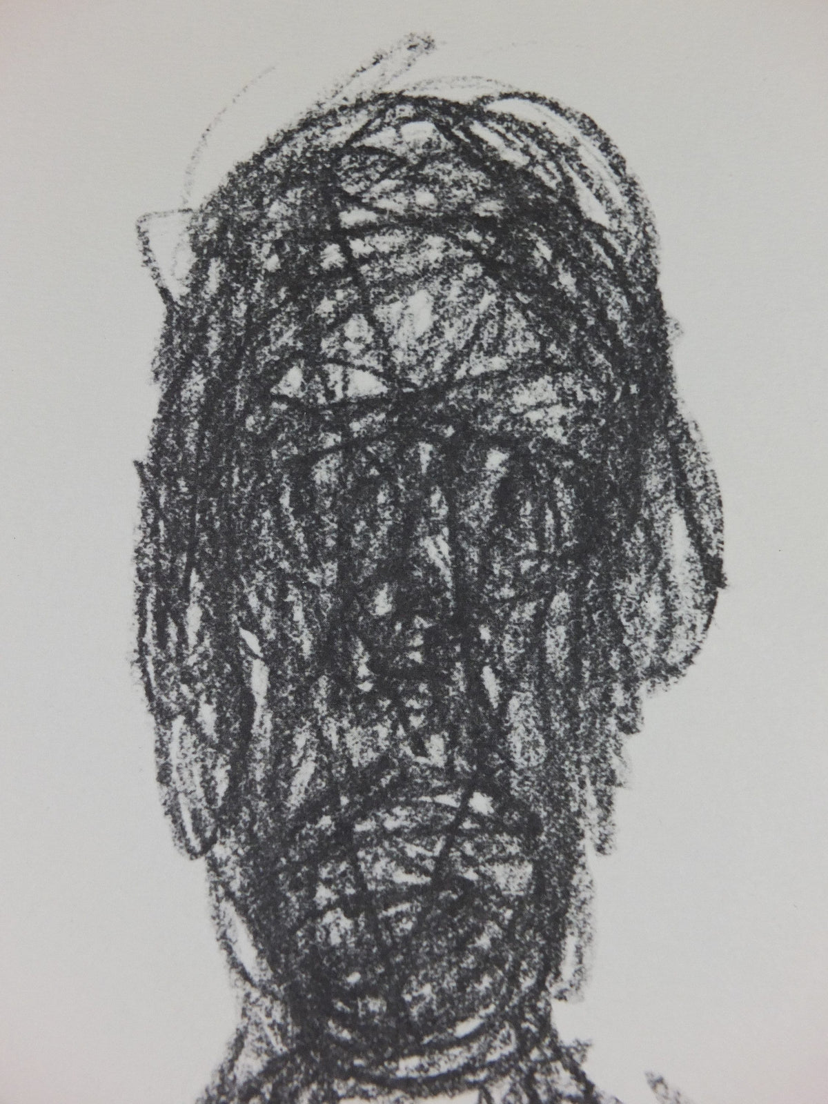 1984 Alberto Giacometti Poster, Head of a Man 1955, amazing condition, Surrealism, Expressionism, Cubism, gallery exhibition wall art 1980s