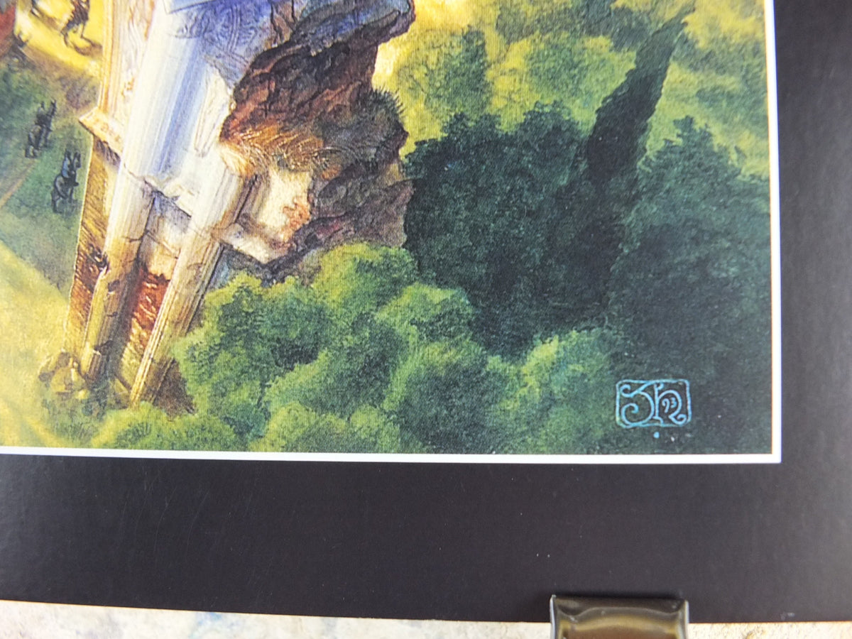 A Song for Arbonne Poster, by John Howe, Fantasy, Guy Gavriel Kay books, arch, Blaise of Corannos, illustration print, wall art decor