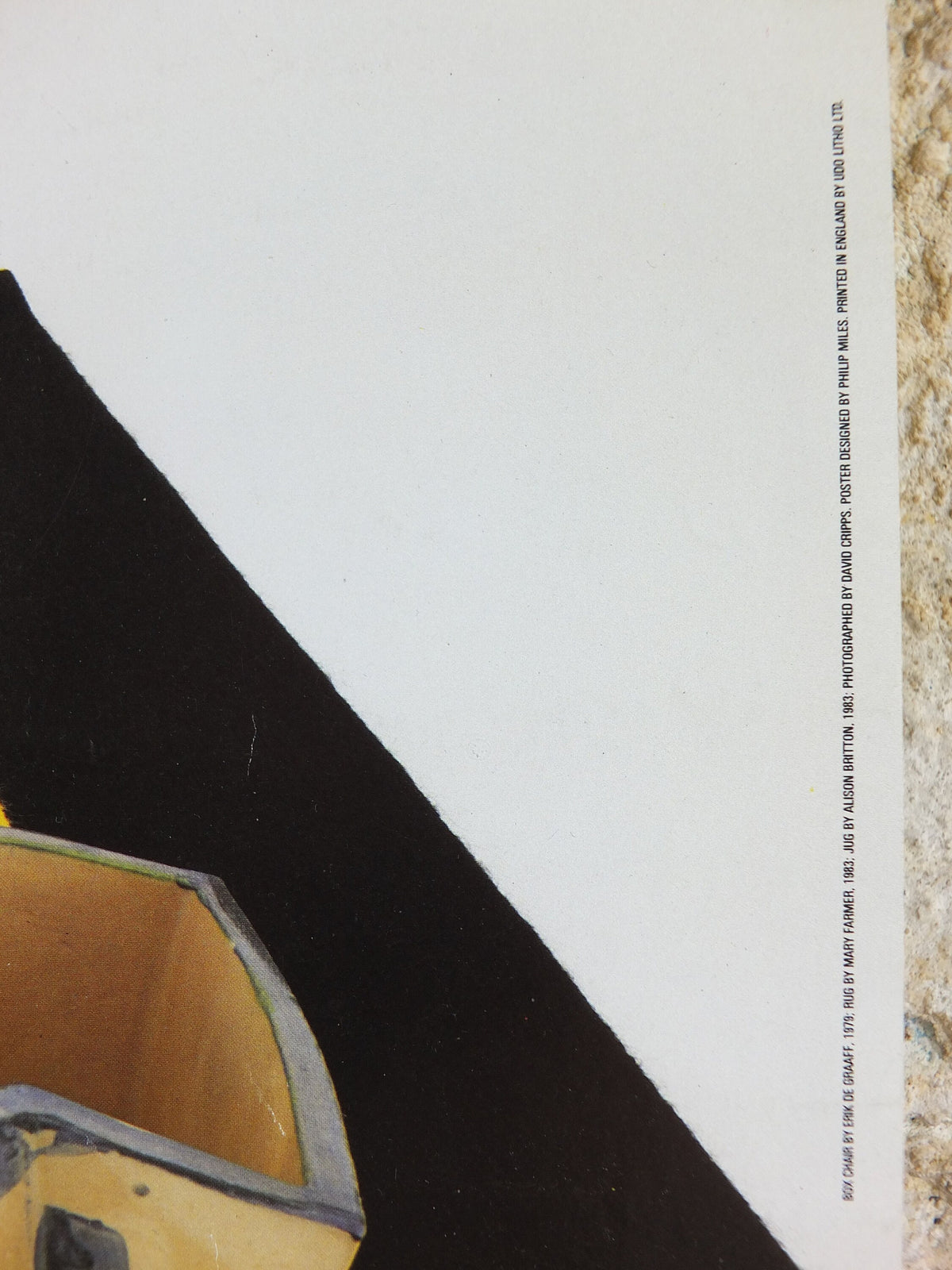 1985 Crafts Council Gallery London Poster, National Collection of Contemporary Craft, ceramics rugs, gallery exhibition wall art decor