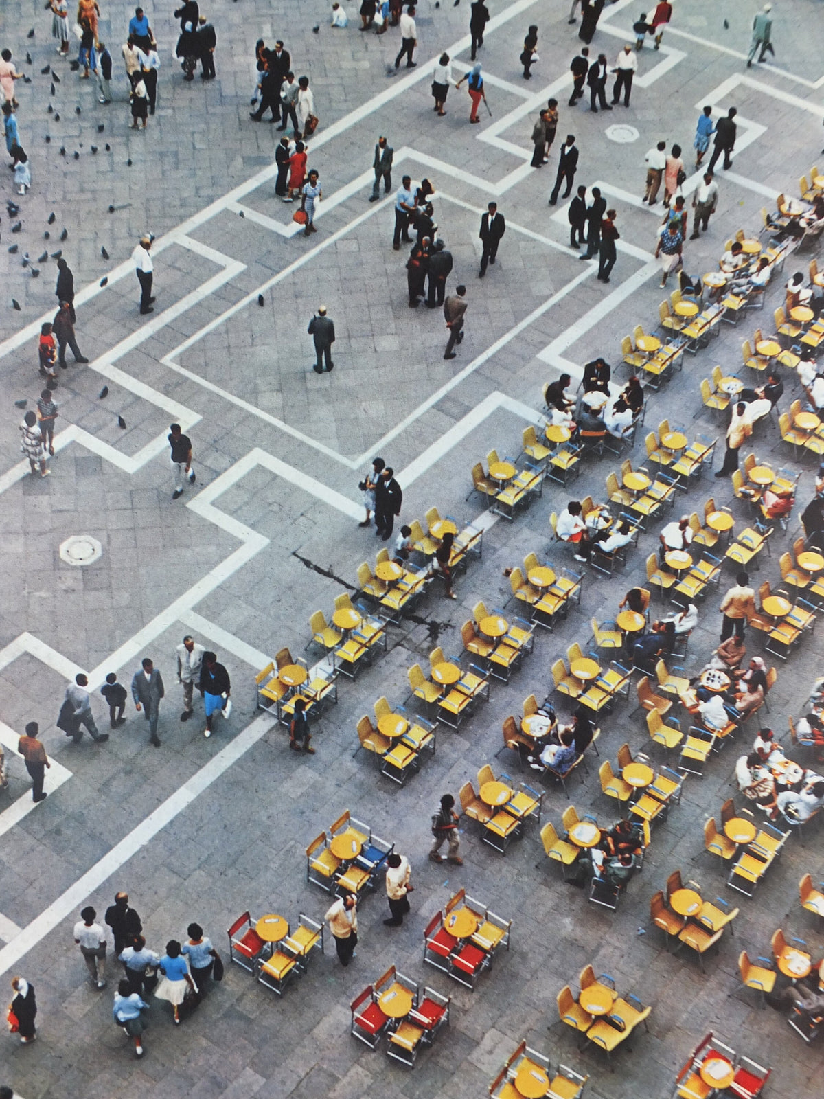 1960s Venice Travel Poster, St Marks Square, Piazza San Marco, Vintage Italian Venezia, travel tourism, holiday vacation, wall art decor