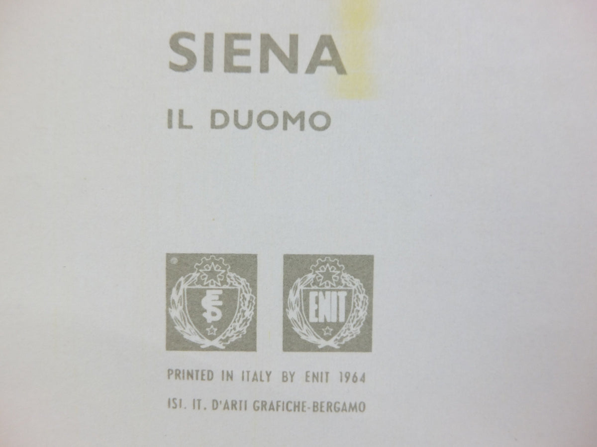 1960s Siena Travel Poster, Siena Cathedral Duomo di Siena, Vintage Italian Seinna, Italy travel tourism, holiday vacation, wall art decor