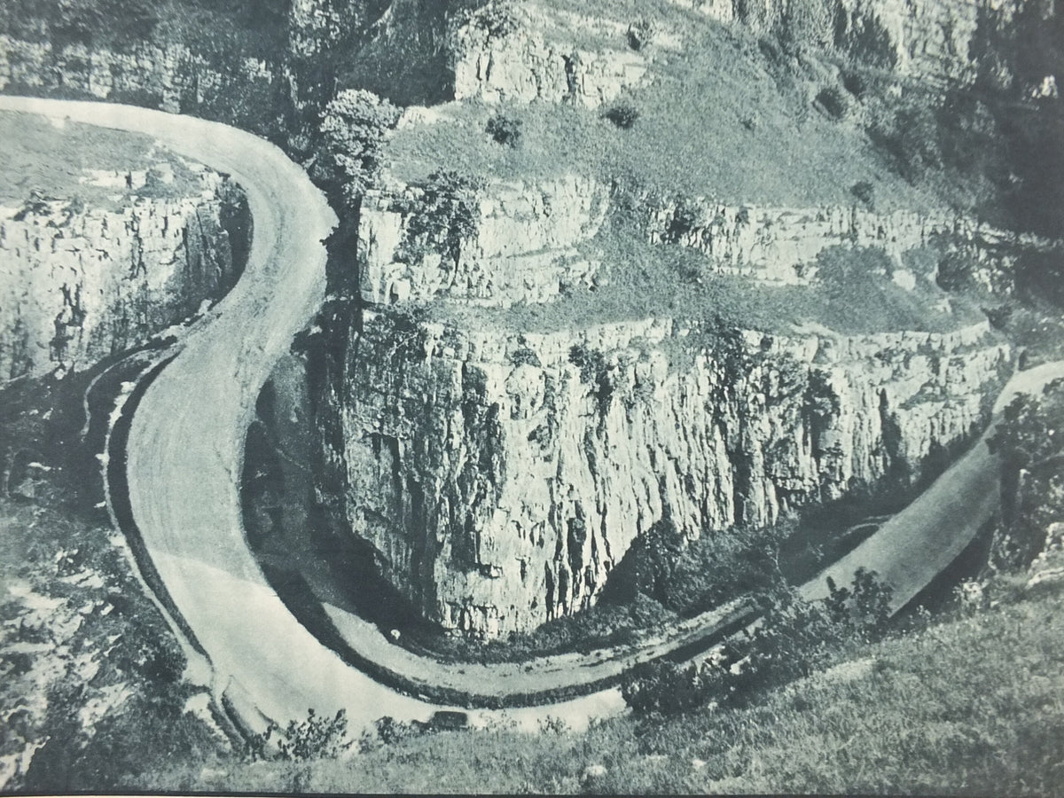 1947 Cheddar Gorge Britain Poster, Somerset caves, Travel Association United Kingdom, travel tourism, holiday vacation wall art decor