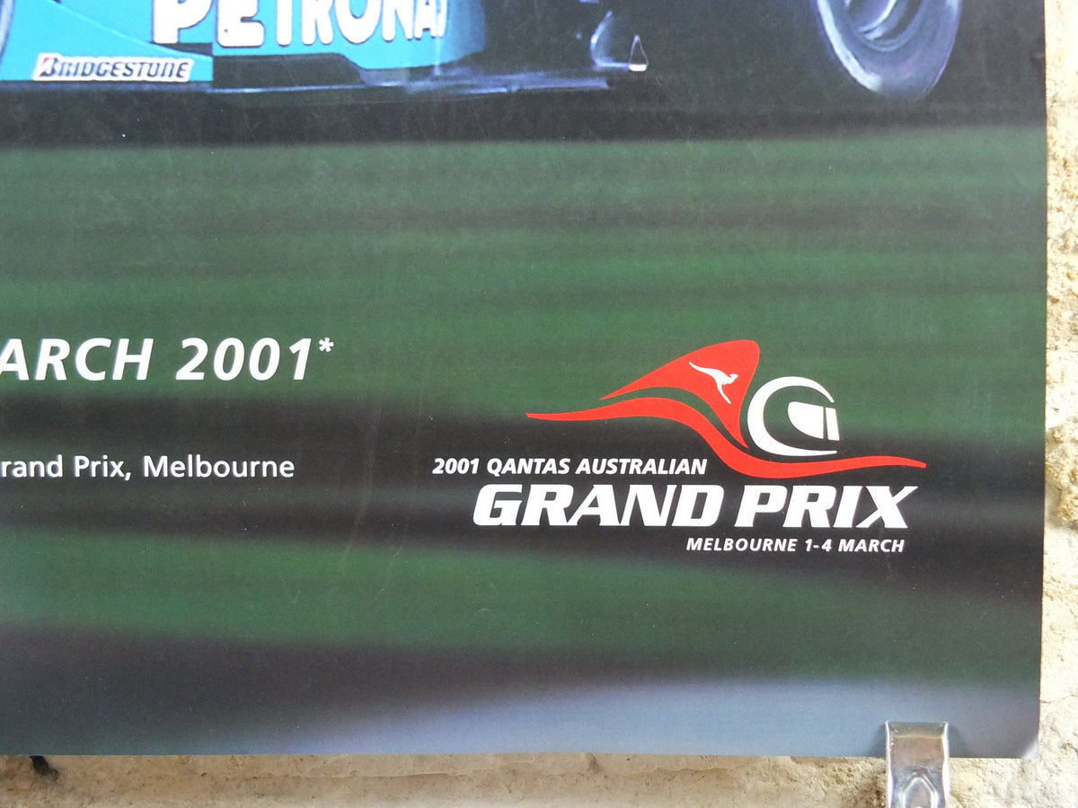 2001 Australian Grand Prix Poster, Formula 1 F1, Qantas Melbourne, Michael Schumacher, Ferrari, Red Bull Sauber Petronas wall art decor