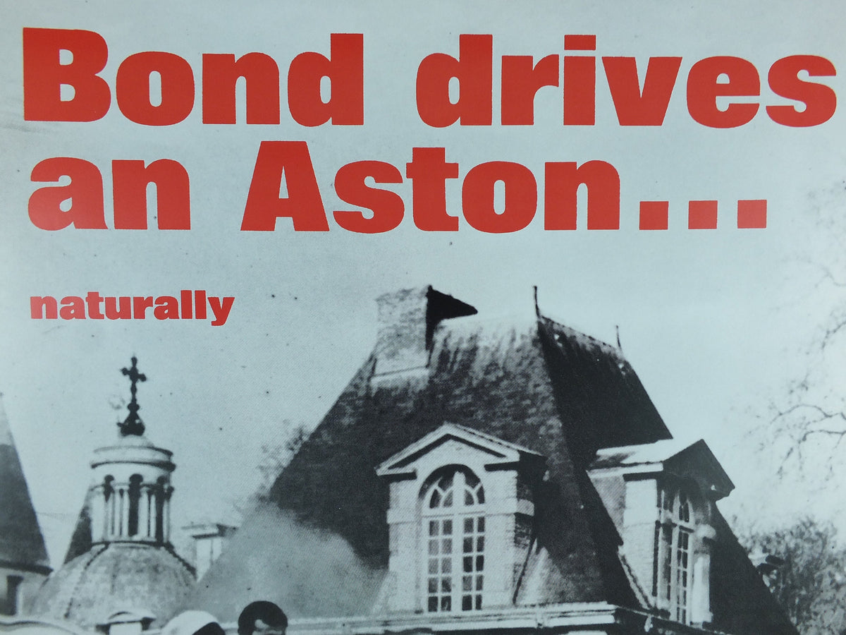 Limited Edition "Bond drives an Aston Martin" Poster, DB5 Thunderball, 234 of 400, 007 James Bond, Sean Connery, Ian Fleming, wall art decor