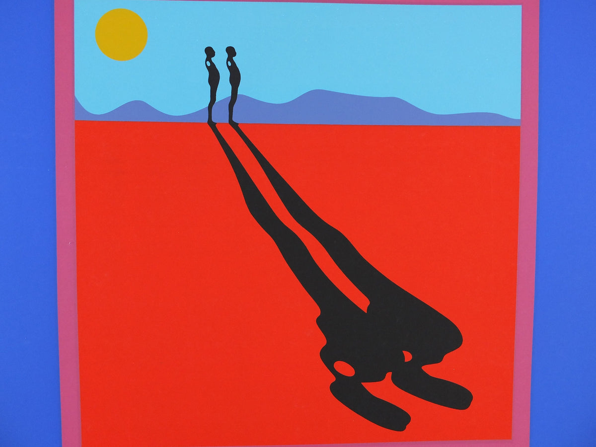1972 Ernest Trova Poster, Falling Man in bright bold color, Pace Columbus Ohio, amazing condition, American sculpture painter wall art decor