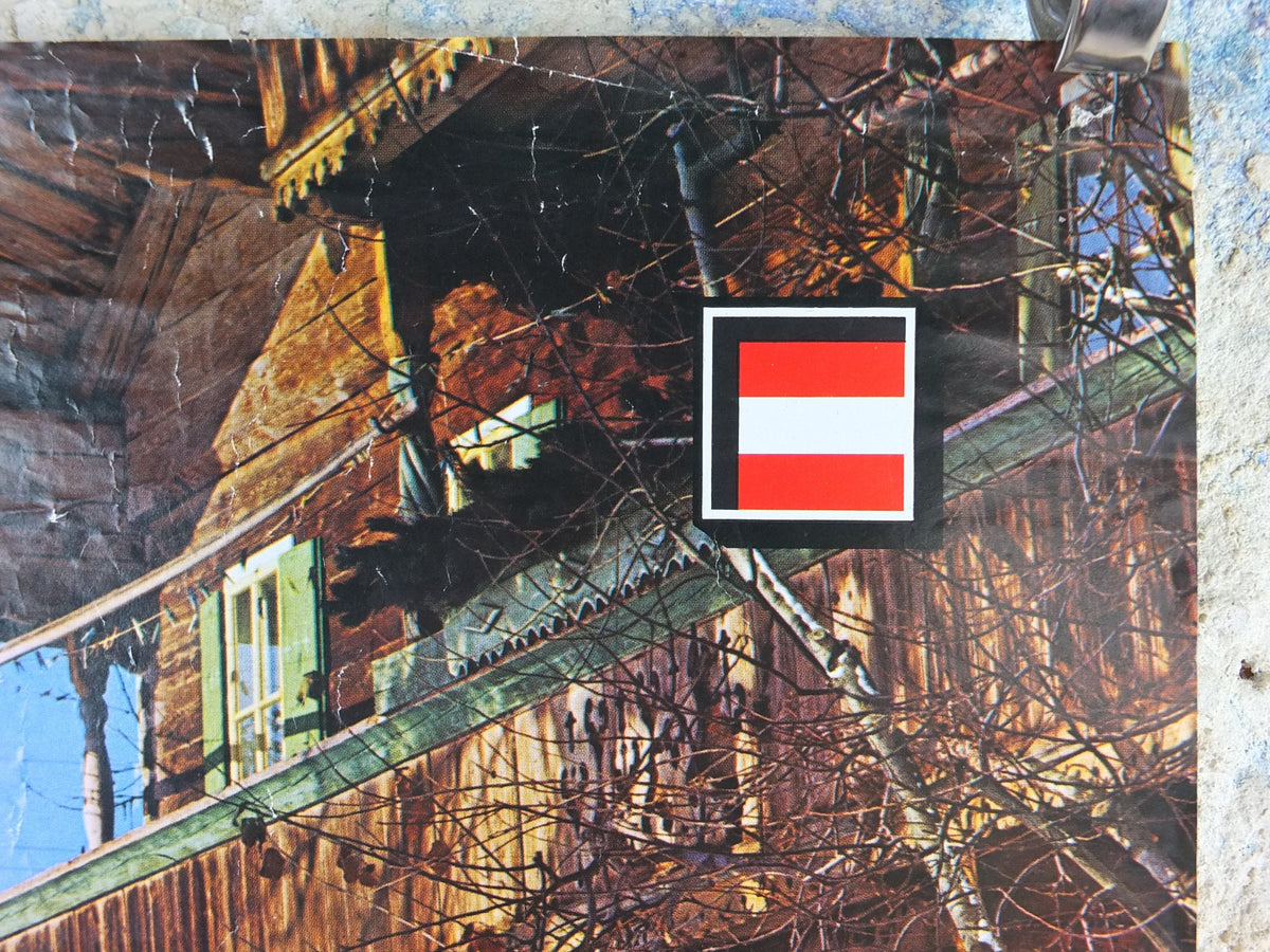1970s Austrian Ski Resort Poster, St Johann in Tyrol, published by Austrian Federal Government, travel tourism skiing, wall art decor, 1970s