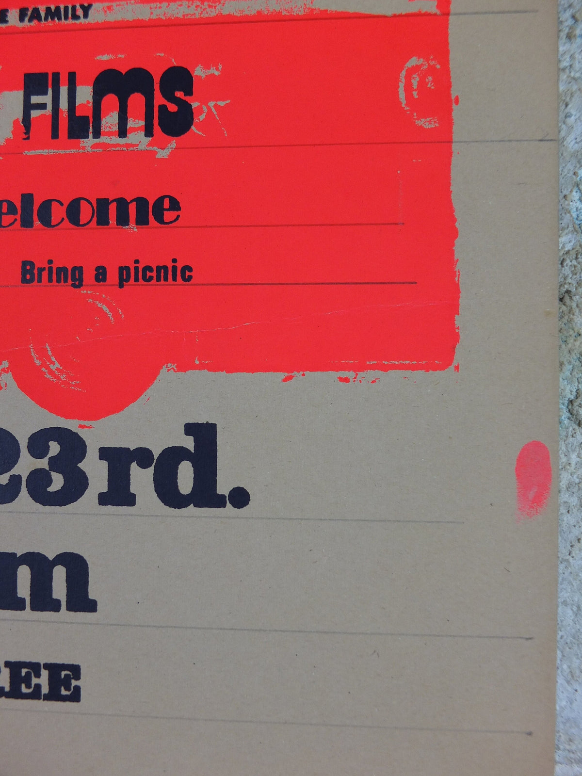 Merton Playbus Poster, Under 5s Day, The Cannons, Madeira Road, Mitchem, May 23, fluorescent pink, print lithograph wall art decor