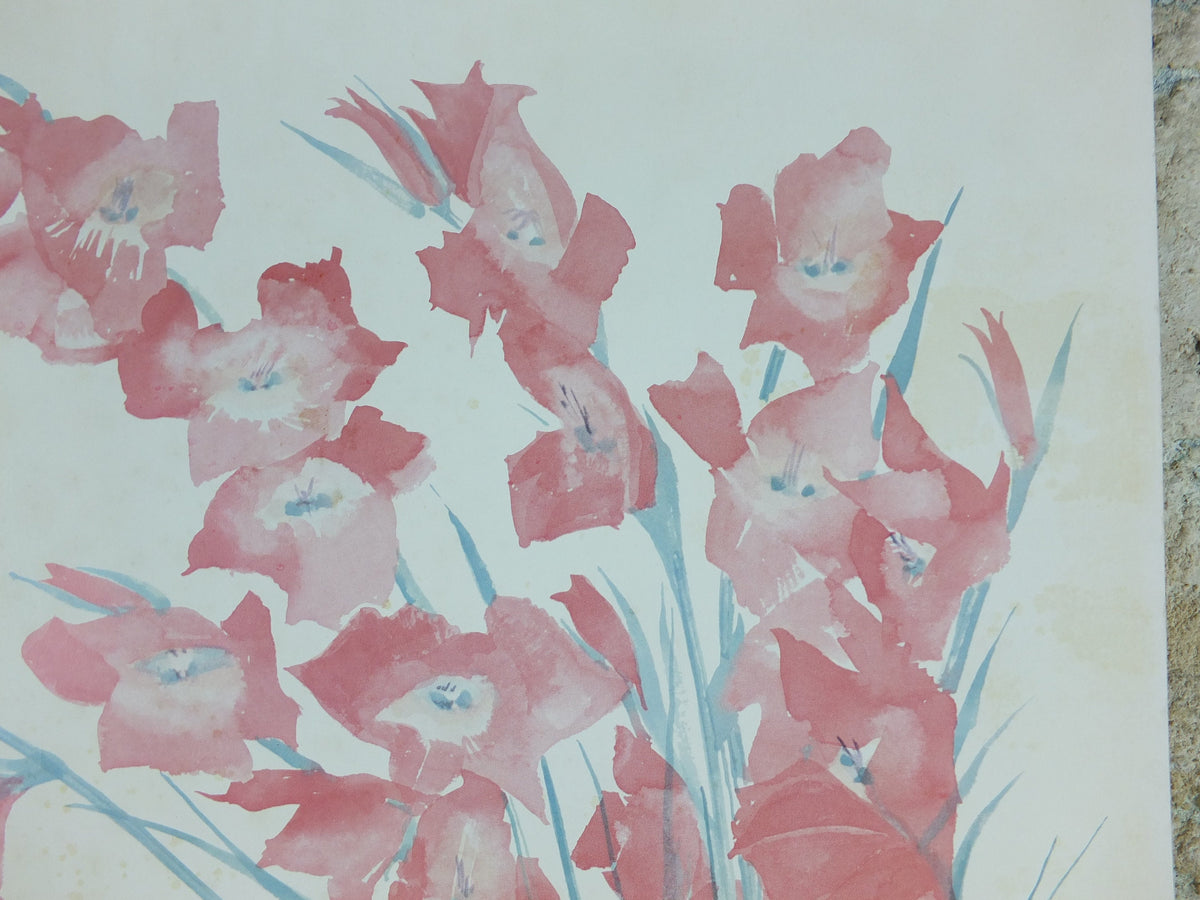 1983 Paul Gell Poster, Watercolours, Francis Kyle Gallery, London, gallery exhibition wall art decor