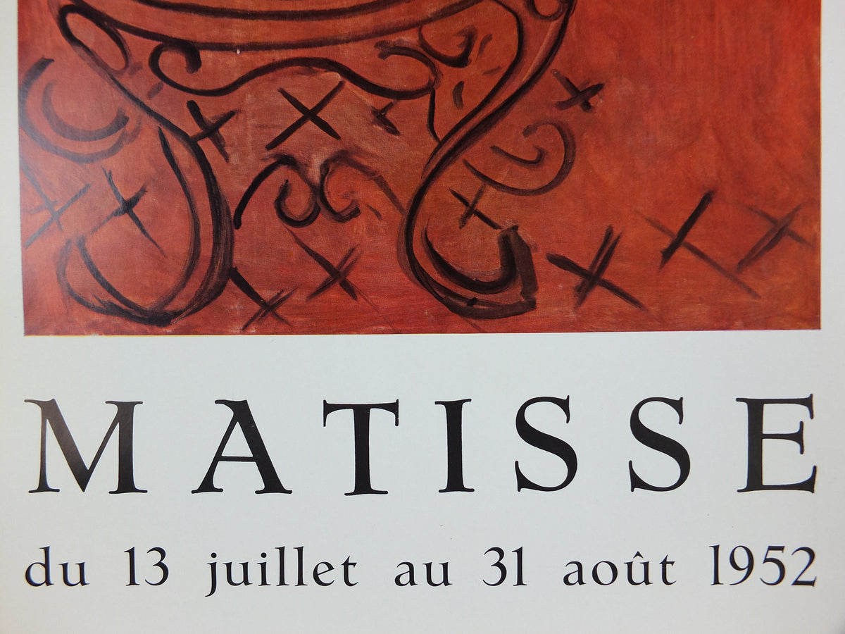 1952 Henri Matisse Poster, Interior in Venetian Red, Fauvism, Modernism, Post-Impressionism expressionism, gallery exhibition wall art decor