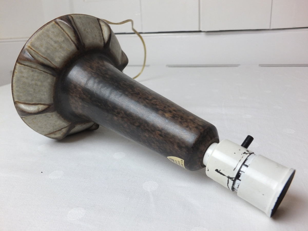 1960s Michael Andersen & Sons Danish Lamp, 6450, Scandinavian Design, lighting, earthy pottery ceramic, table or desk lamp