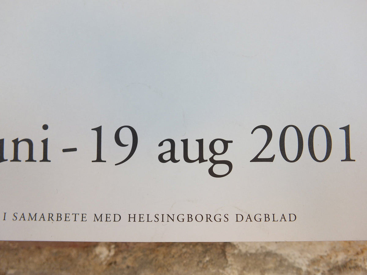 2001 Gunter Grass Poster, Eye & Fly, Sofiero Castle, Helsingborg, Sweden, gallery exhibition, wall art decor