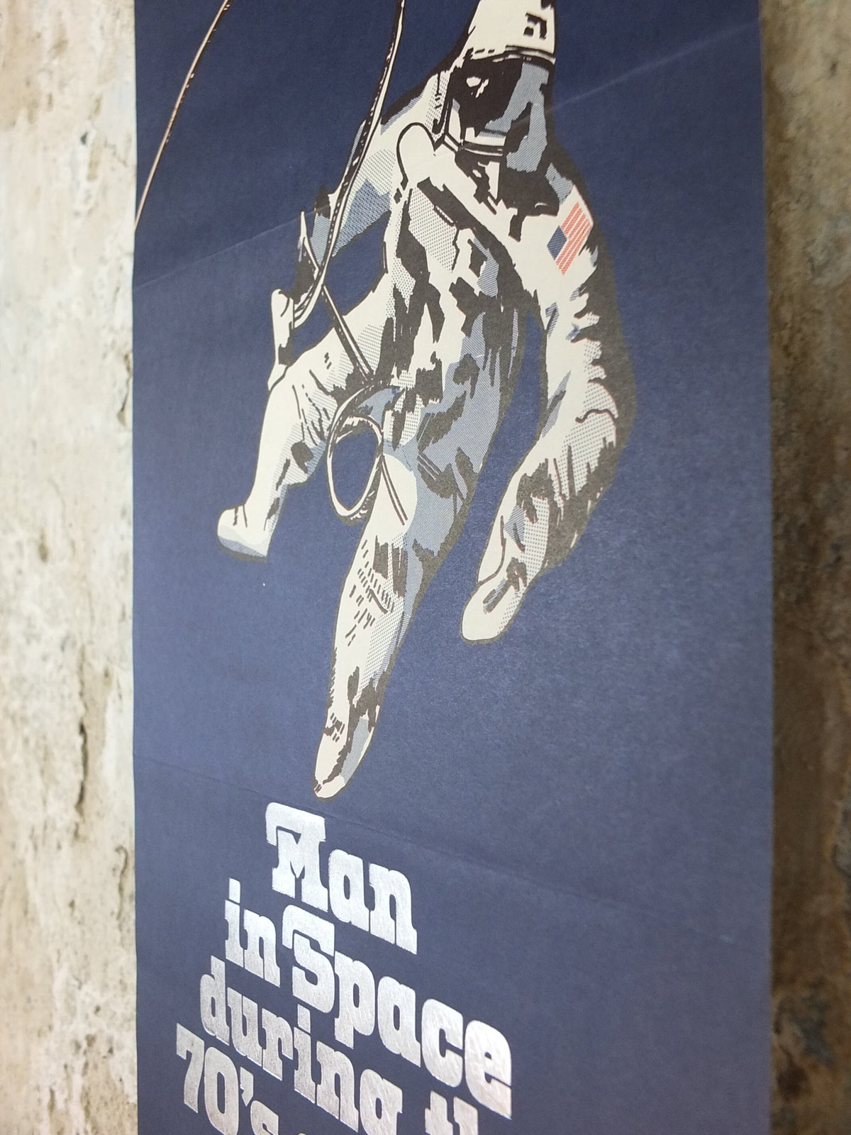 1975 Space Poster, Apollo–Soyuz, Man in Space during 70s & 80s, joint American Russian venture, UEA Norwich, Rocketry, wall art decor
