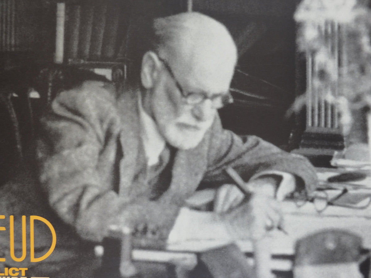 1999 Sigmund Freud Poster, Psychiatrist, Conflict and Culture, The Jewish Museum, New York gallery exhibition, wall art decor