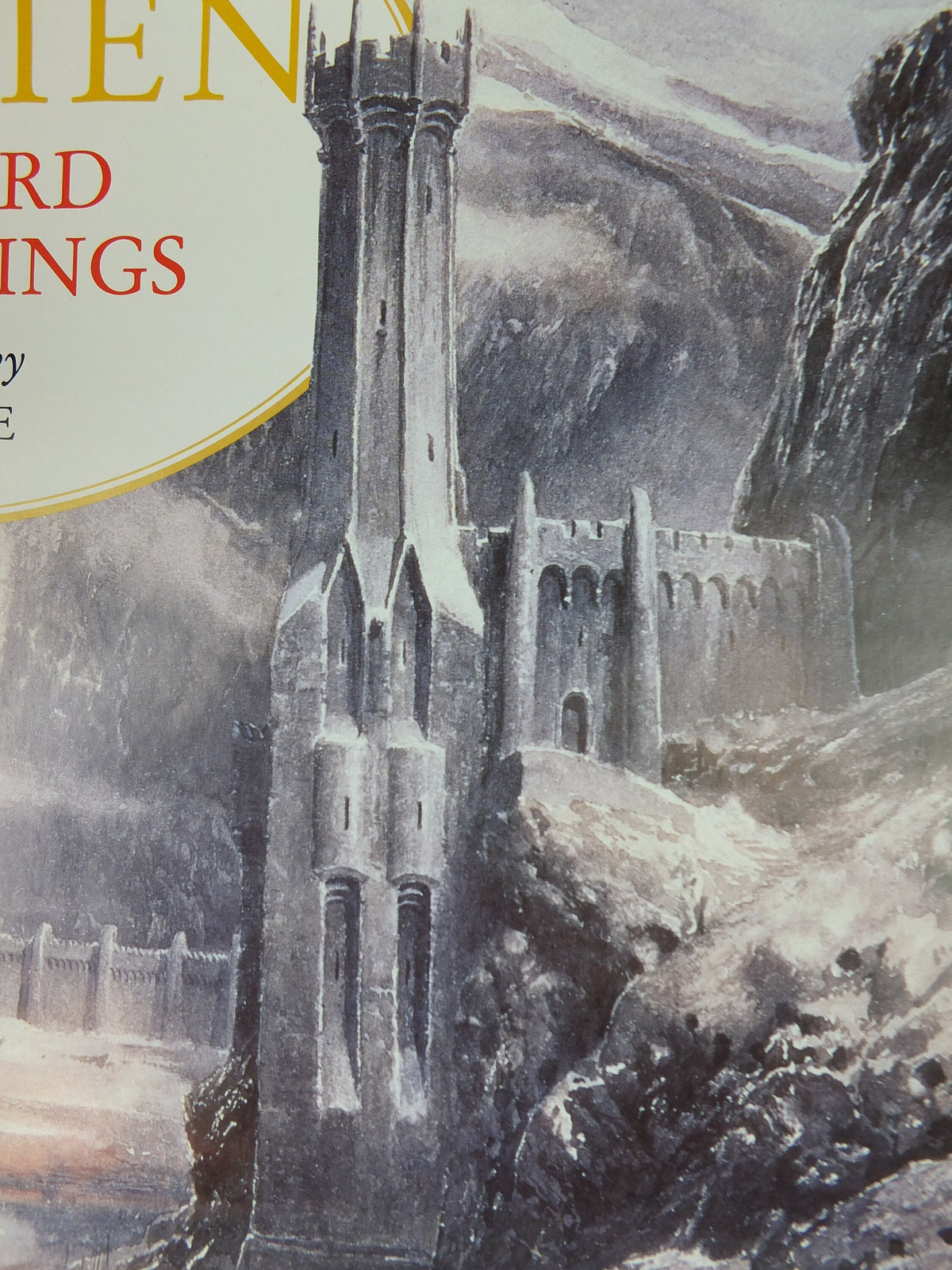 1992 Vintage Tolkien Centenary Lord of the Rings Poster, The Black Gate, Alan Lee, Harper Collins, illustration print wall art decor