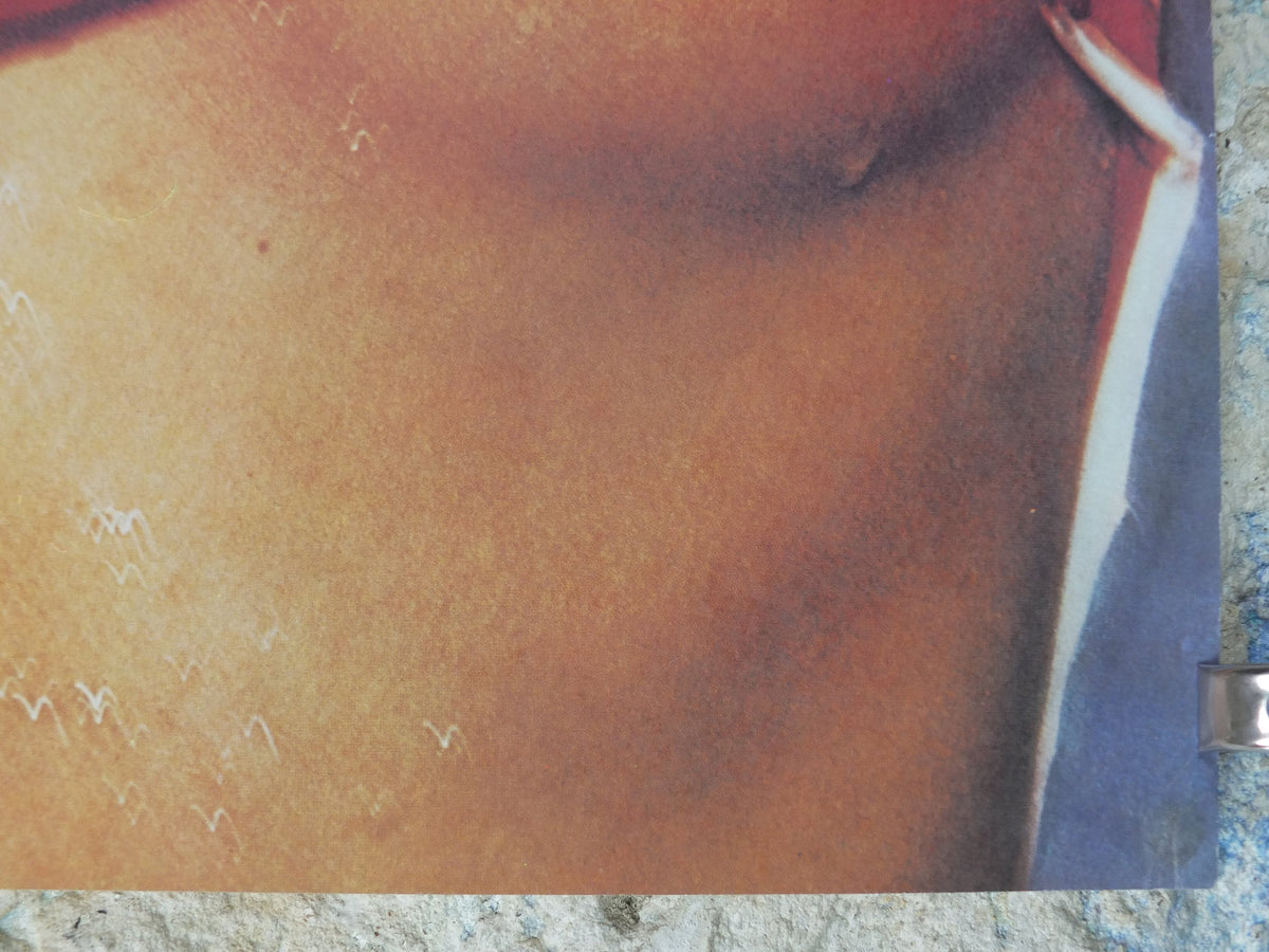 1980s Fiorucci rare Poster, red & white striped cut off shirt and midriff, Italian fashion label, attitude advertising retro wall art decor