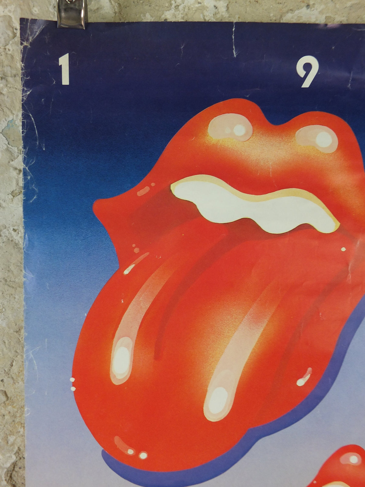 1981 Rolling Stones Concert Poster, American Tour, Tattoo You, Lips and Tongue, Presented by Jovan, P/N 6-8000-58, music wall art decor