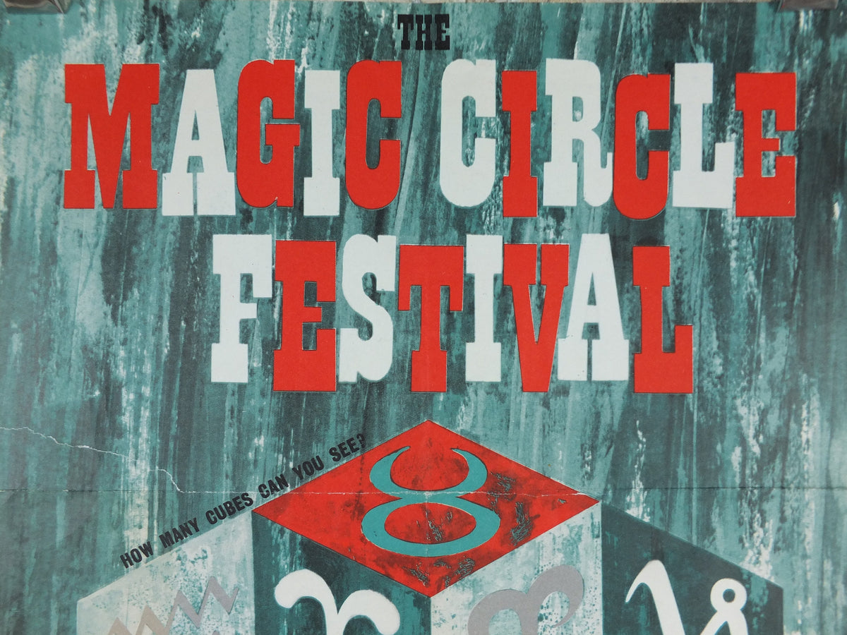 1961 The Magic Circle Festival Poster, The World's Greatest Magicians, Scala Theatre, London, wall art decor