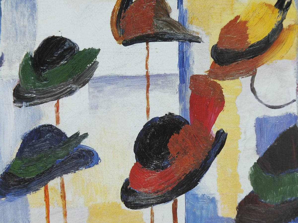 1994 August Macke Poster, In Front of the Hat Shop, Hatteforretning 1914, Der Blaue Reiter, Expressionism gallery exhibition, wall art decor