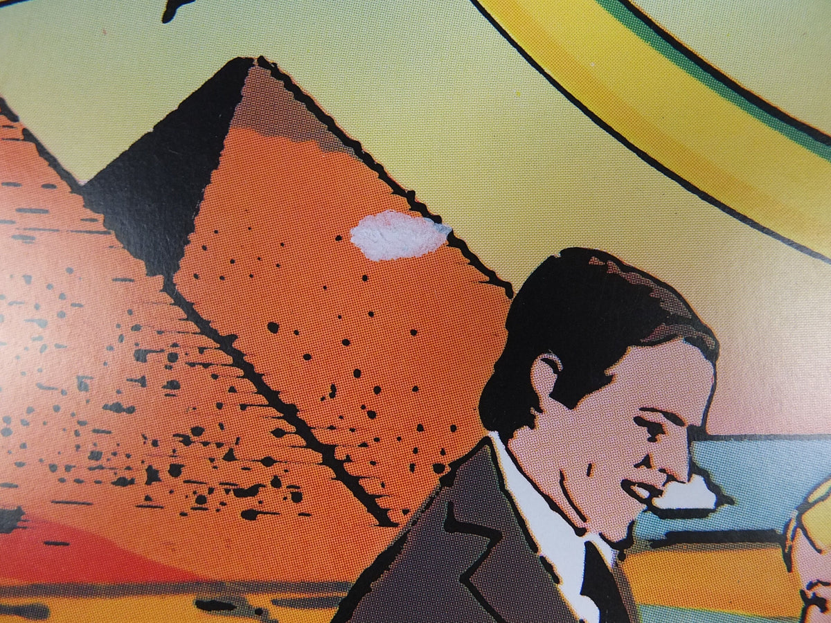 1980 Fiorucci rare Poster, Daring Devilish Darling, Italian fashion label Viappiani, pyramids Eighties city advertising retro wall art decor