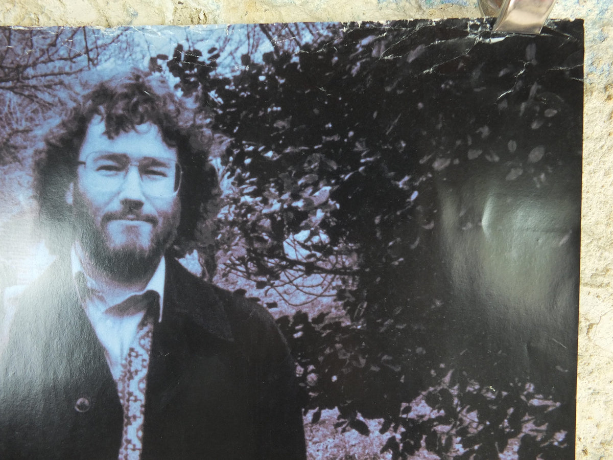 1995 Iain Banks Poster, a portrait of the author promoting Whit, Isis amongst the unsaved, monochrome, wall art retro decor