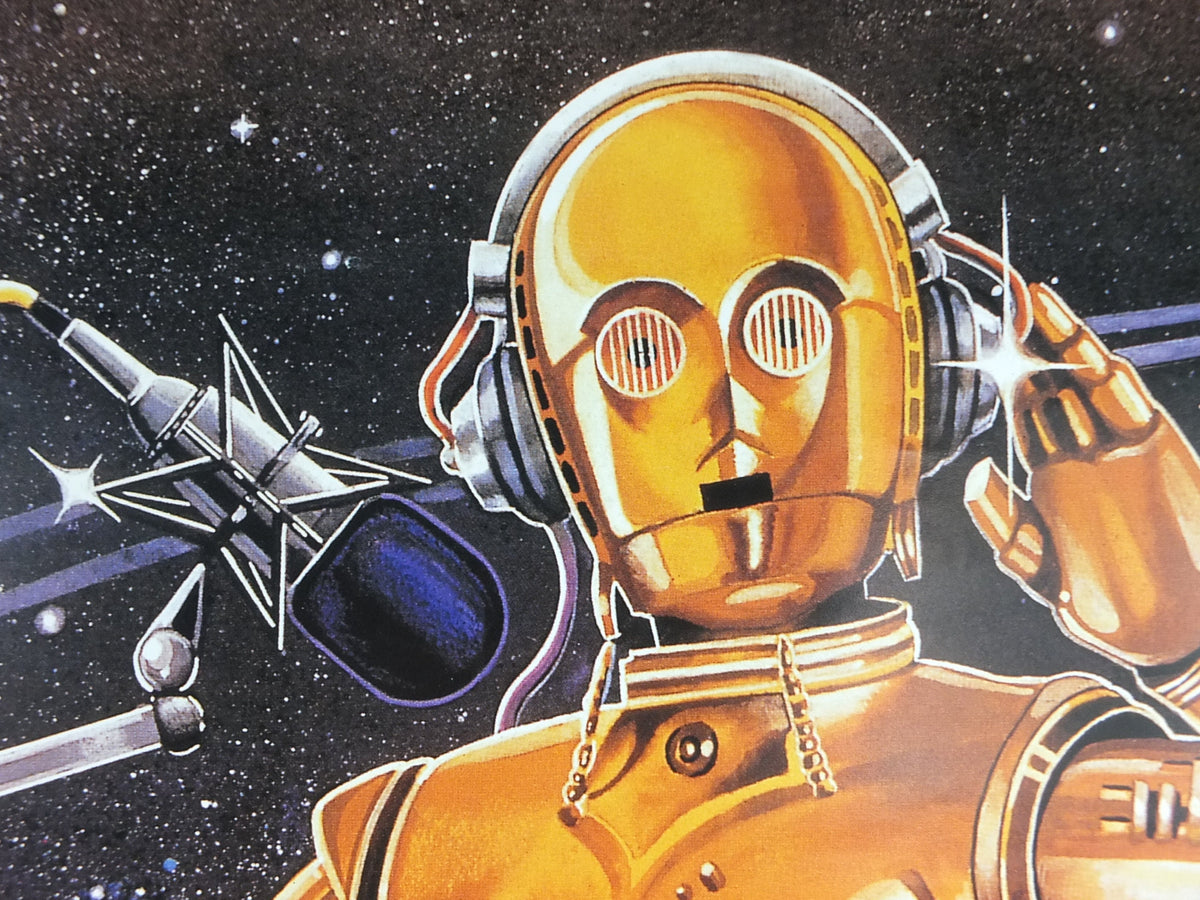 1981 Star Wars Radio Poster, C-3PO See-Threepio by Celia Strain, Lucasfilm, wall art cinema film memorabilia