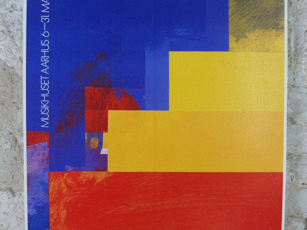 1986 Per Arnoldi Poster, Musikhuset Aarhus, Scandinavian Danish Design hallery and exhibition, wall art decor