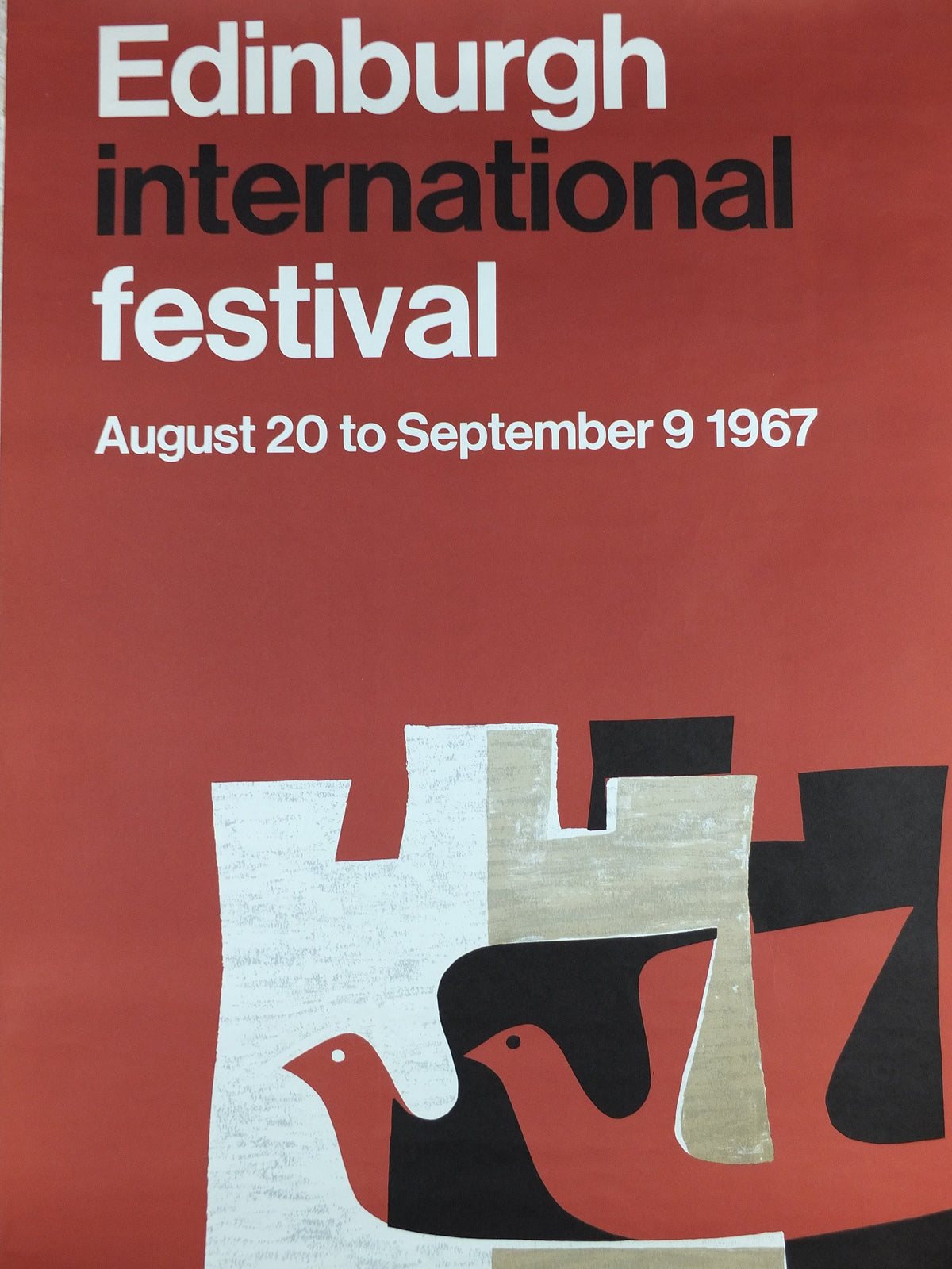 1967 Edinburgh International Festival Poster, Scottish Arts Festival, classical music and performing arts, wall art decor