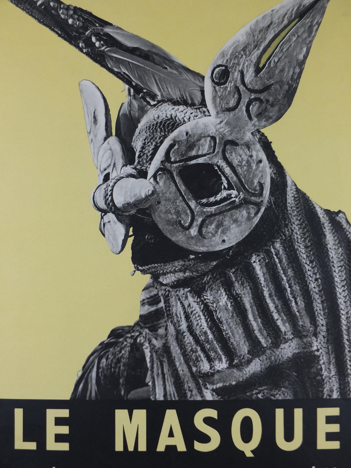 1959 Masquerade Mask Poster, Le Masque, Musee Guimet, surrealism, photography gallery exhibition, wall art decor