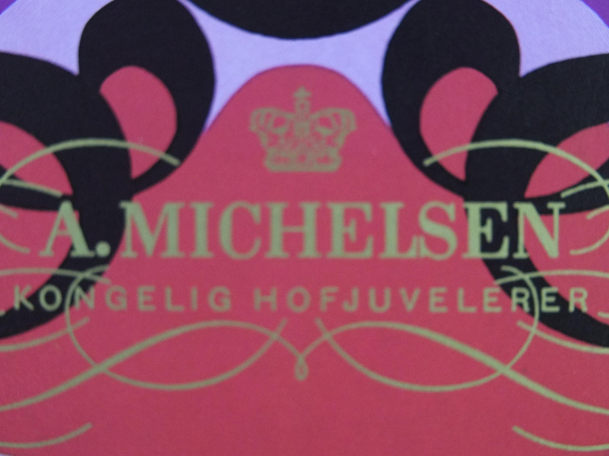 1972 Bjørn Wiinblad Poster, Christmas tea spoons, Gold, Juleskeen, by royal appointment for A Michelsen, advertising wall art decor