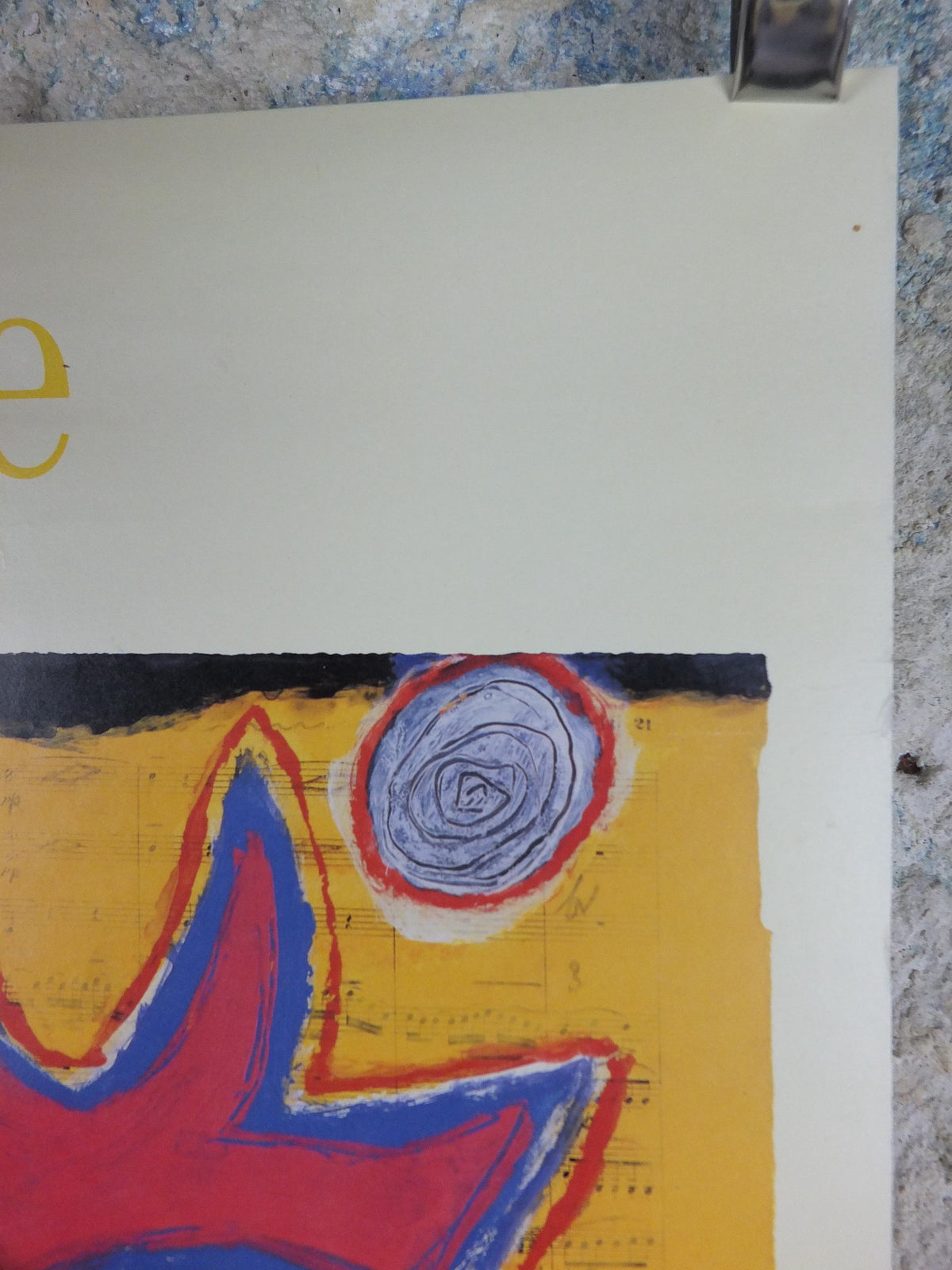 1988 Corneille Poster, Homage to Mozart, Cobra Group, Reflex Movement, Guillaume Beverloo, artist gallery exhibition, wall art decor