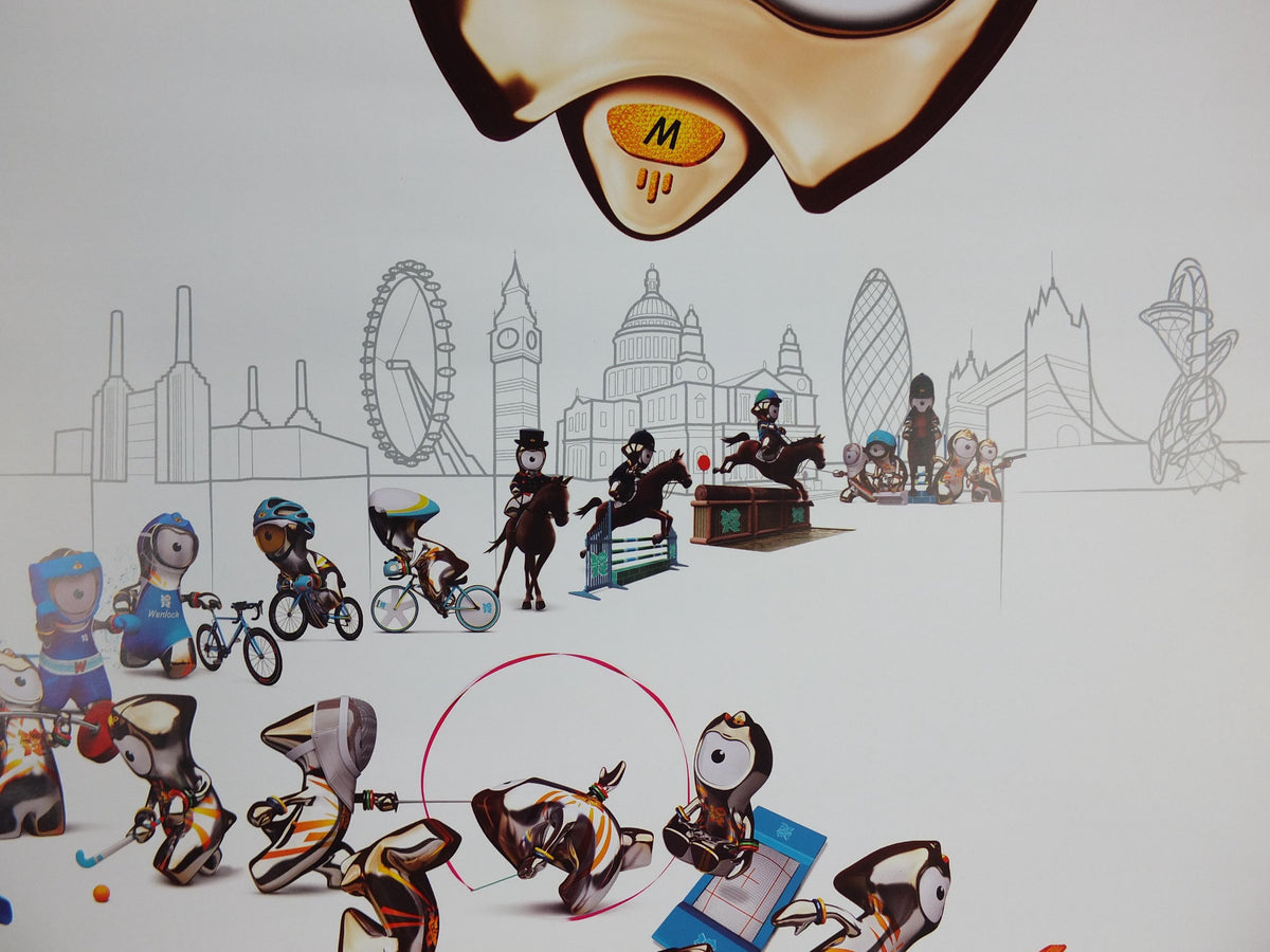 2012 London Olympics Poster, Wenlock, Olympic Mascot, LondOn 2012, XXX Olympiad, post modern, sport wall art decor