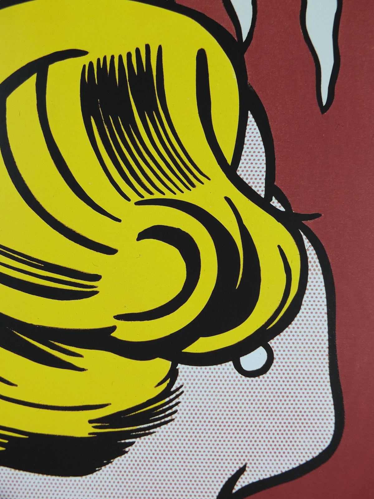2003 Roy Lichtenstein Poster, "Hello" Cold Shoulder 1963, apprehensive blonde, All About Art, Gallery Exhibition wall art decor