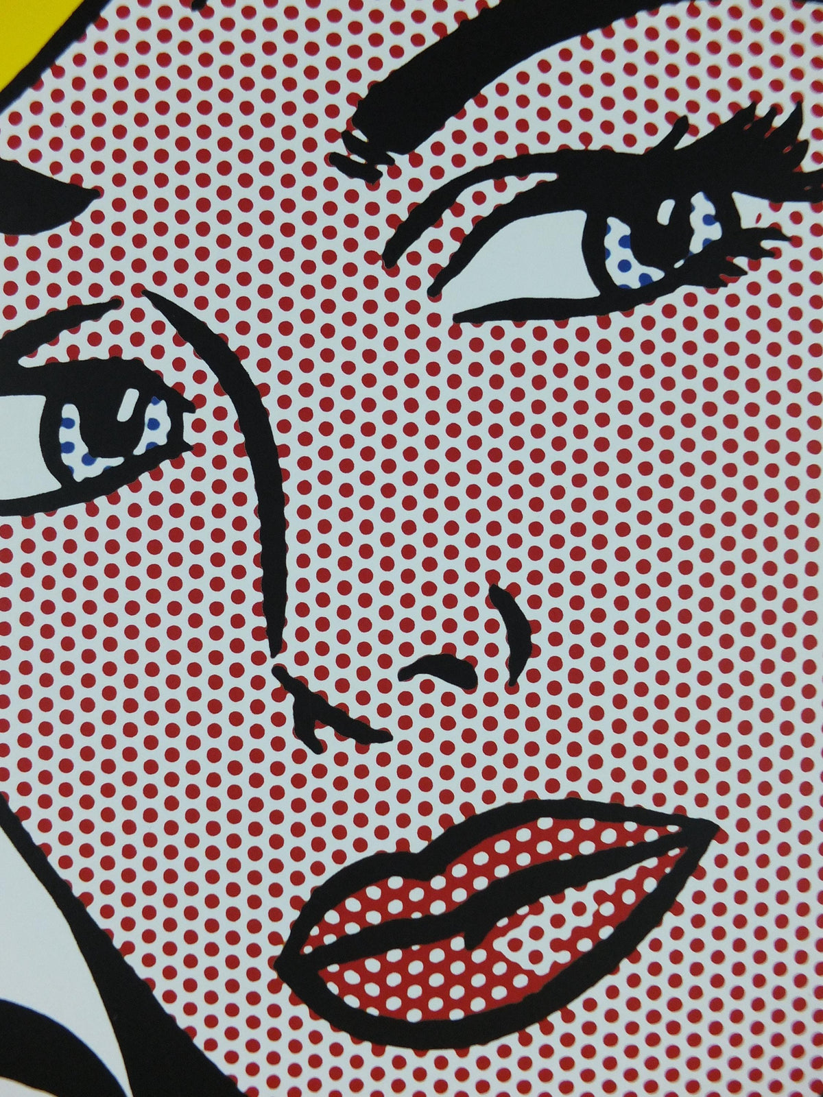 2000s Roy Lichtenstein Poster, "M-Maybe" 1965, Museum Ludwig Koln, Maybe in Cologne, Gallery Exhibition wall art decor and memorabilia