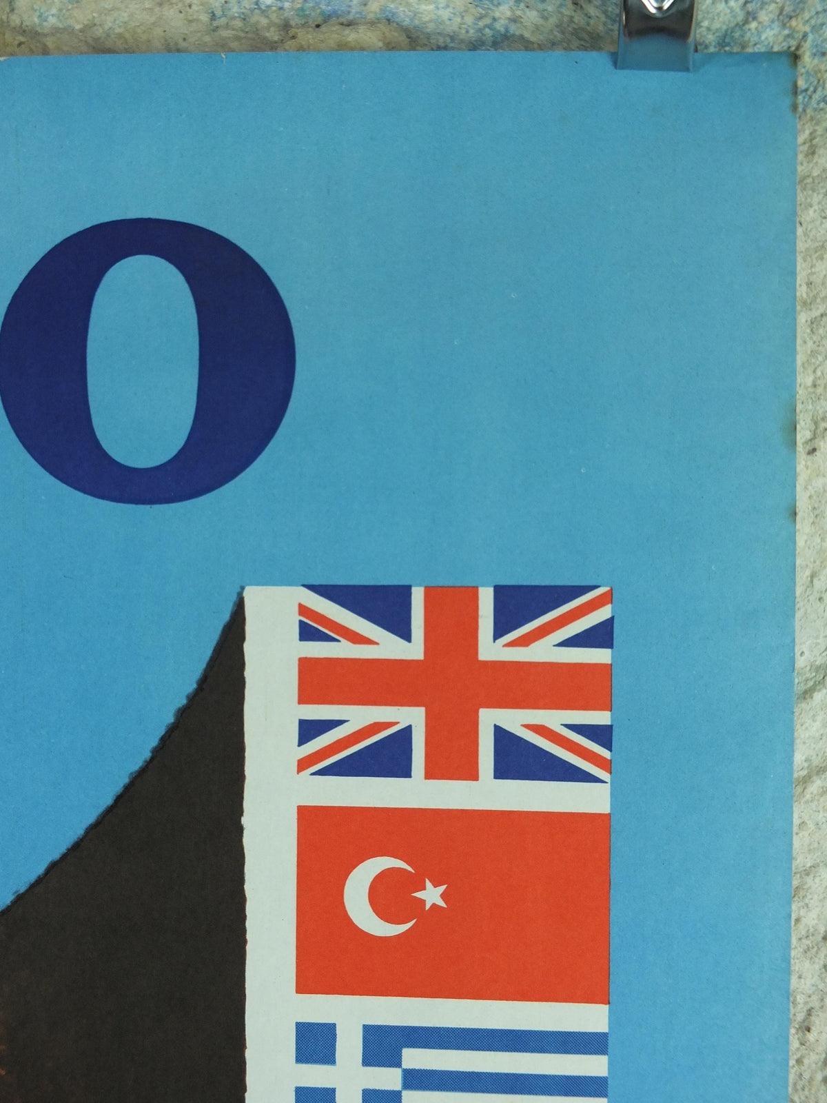 1959 NATO Poster, Wall of Flags protects Mother and Child in the West, 10 year anniversary 1949 - 1959, Political Propaganda, wall art decor
