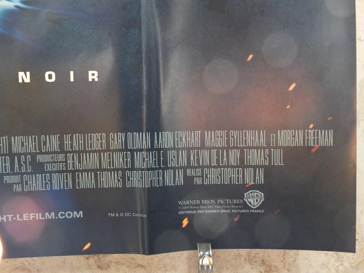 2008 The Dark Knight Poster, Batman, Christopher Nolan Le Chevalier Noir, Original French Grande size, wall art cinema film memorabilia