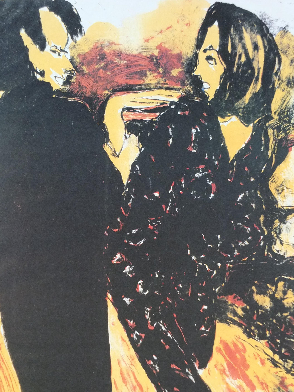 1999 Emil Nolde Poster, Young Couple 1913, Junges Paar, Berlin Succession, Die Brücke expressionist, Blaue Reiter, wall art decor