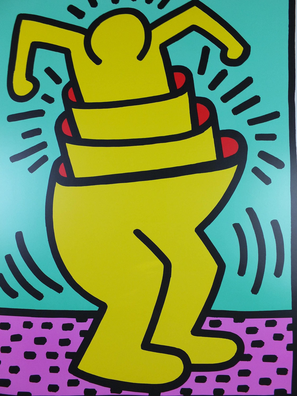 1989 Keith Haring Poster, Cup Man 1989, Untitled 1989, Kunsthalle Dresden, Pop Art, Street, wall art decor