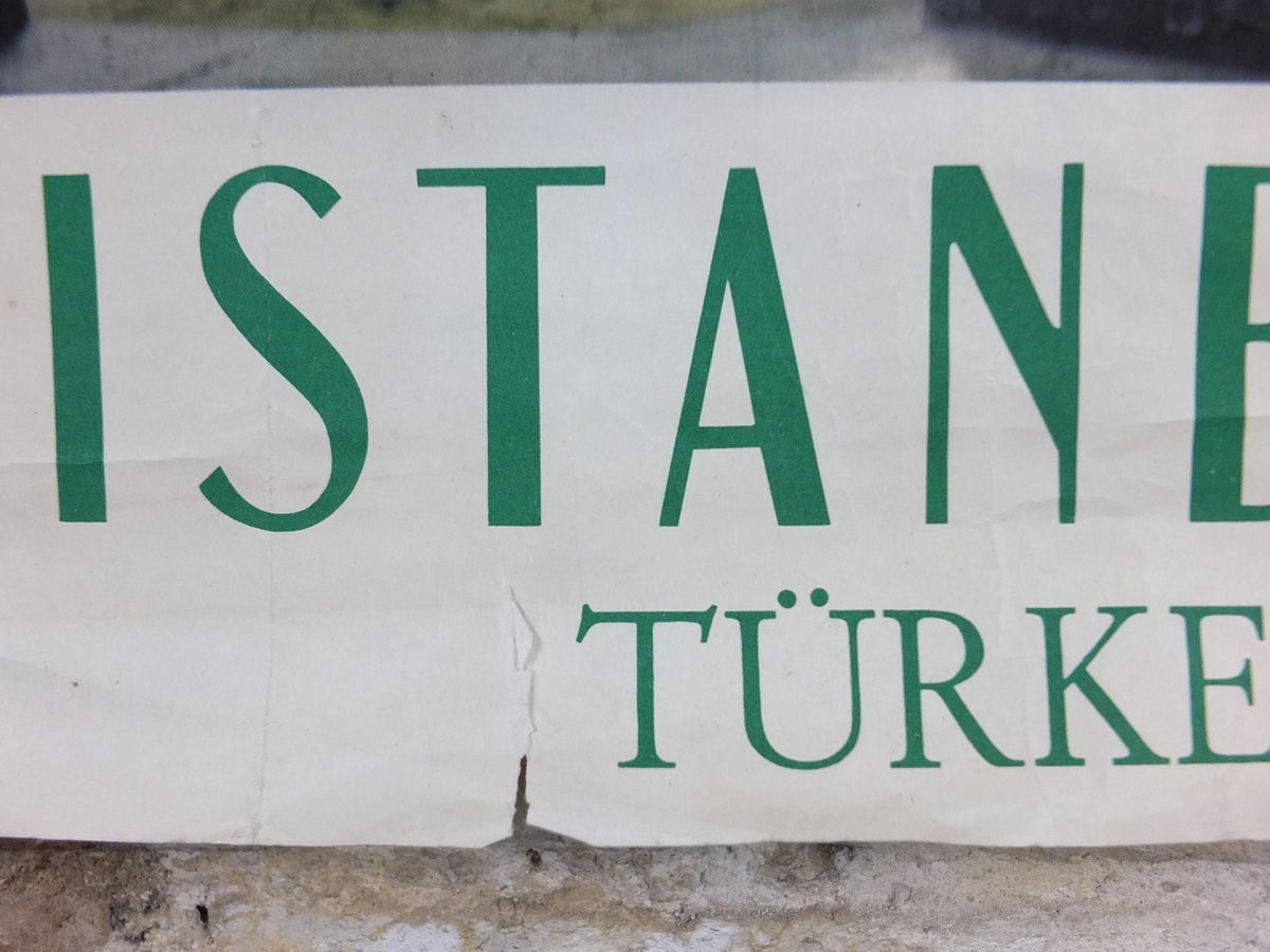 1960s Istanbul Turkey Travel Poster, Hagia Sophia - Aya Sofya Museum in Istanbul, Türkiye, Original Turkish, travel wall art decor