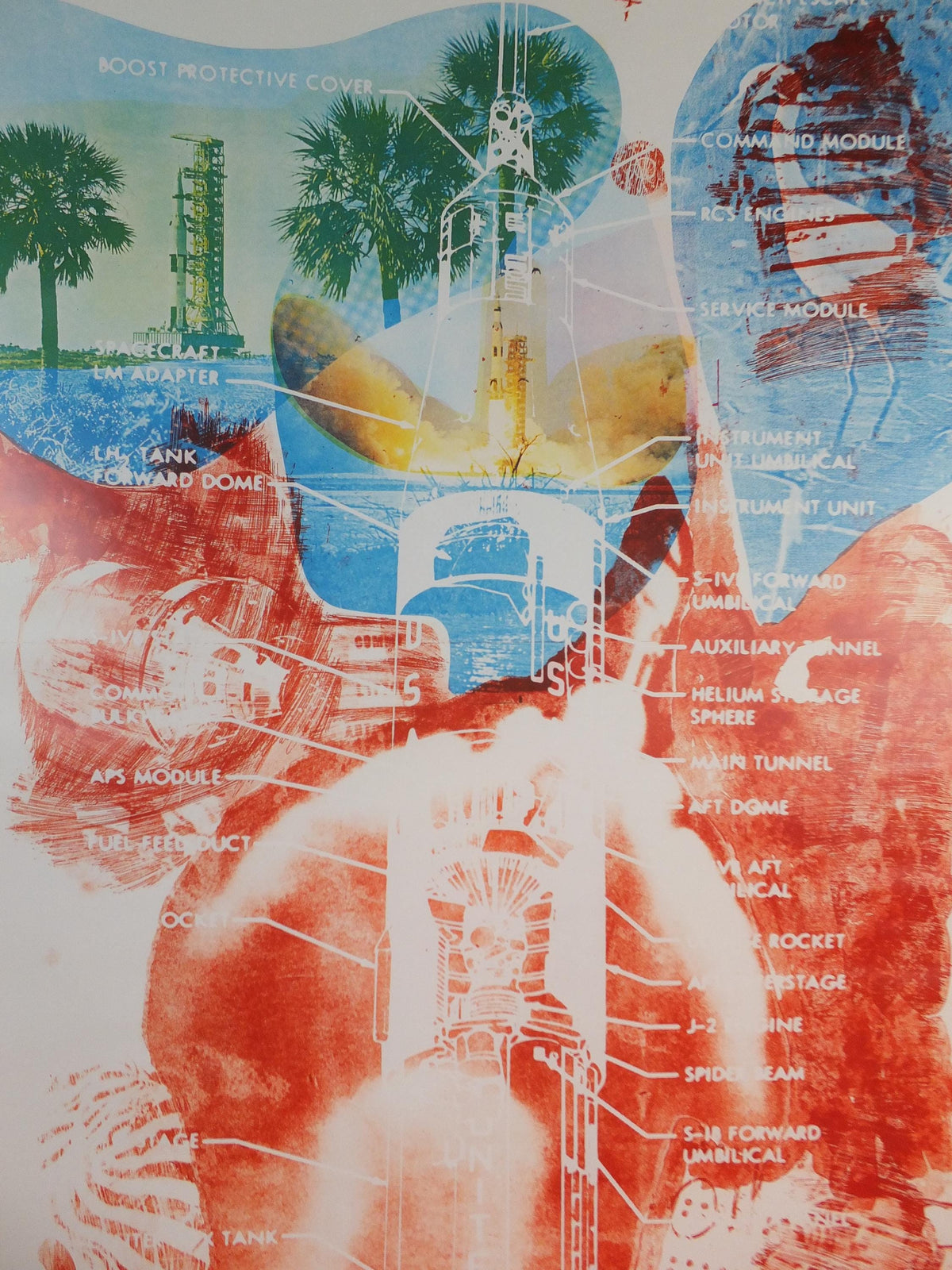 2018 Robert Rauschenberg Poster, Sky Garden 1969, The Moon, Louisiana Museum of Modern Art, pop art, gallery exhibition wall art decor