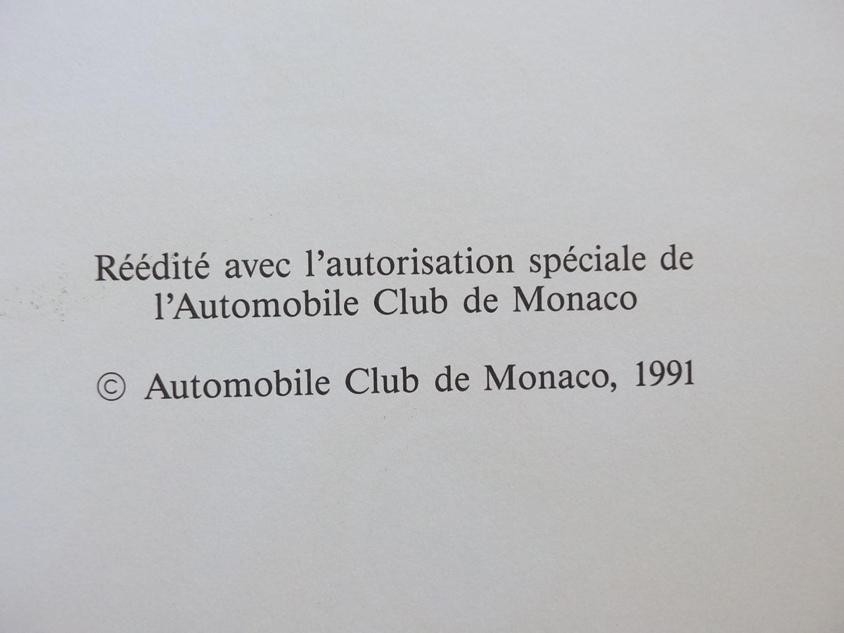 1952 Monaco Grand Prix Poster, by B Minne, re-edition from 1991 from Automobile Club de Monaco, motor sport motorsport, wall art decor