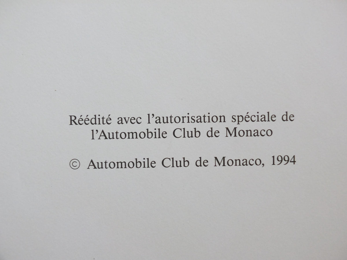1960 Monaco Grand Prix Poster, by René Lorenzi, 1994 re-edition from Automobile Club de Monaco, motor sport motorsport, wall art decor